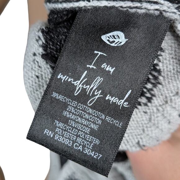 NIC+ZOE Dusk Days Black Gray Abstract Art To Wear Artsy Pullover Sweater SZ M - Picture 11 of 11